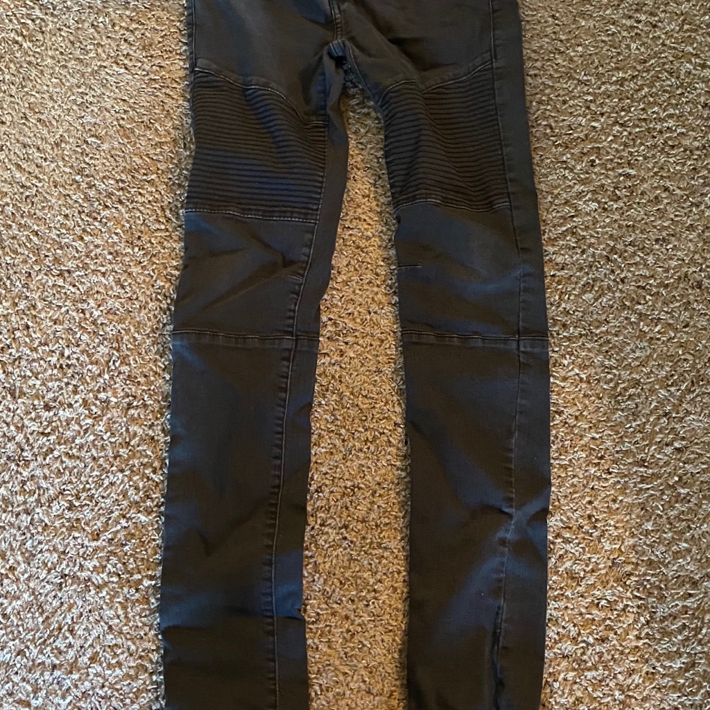 Zara Black Ribbed Jeans